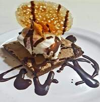 brownie con helado